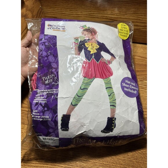 CALIFORNIA  COSTUMES  THE MAD HATTER  Junior Tween Costume Size XLARGE 12-14 - Picture 1 of 3